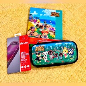 Animal Crossing: New Horizons Official Companion Guide Bundle & AC Switch Case